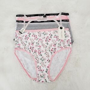 🌺LAURA ASHLEY 5-PACK COTTON SPANDEX PANTIES SIZE L